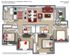 Modern 3D floor plan of The Chase Apartments featuring 4 bedrooms, 2 bathrooms, a cozy living room, and a stylish kitchen, spread across 1250 sqft with a balcony.