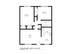 Elegant 2D floor plan showcasing a 2 bedroom, 1 bath layout with a spacious living room, well-appointed kitchen, and cozy dining area.