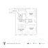 Elegant floor plan of Truesdale Building showcasing a spacious 1-bedroom, 1-bathroom unit with an open kitchen and dining area, living room, and entry hall, covering 732 sq ft.