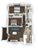 Elegant 3D floor plan showcasing 2 bedrooms, cozy living area, modern kitchen, and dual bathrooms, complete with a charming balcony.