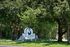 Inviting entrance of Stony Brook Commons adorned with lush green trees and a charming stone sign under the summer sun.