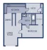 1Bed, 1Bathroom, 1Closet, 750 SQFT