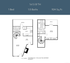 Modern townhome floor plan with 1 bedroom, 1.5 baths, featuring a stylish spiral staircase, open kitchen, and spacious living area spanning 924 sq.ft.