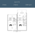 Sophisticated 2x2 A TH floor plan featuring 2 bedrooms, 2 baths, and spacious living areas totaling 1,383 sq ft.