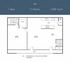 Elegant A4 floor plan showcasing 1 bedroom, 1.5 baths, and a spacious open-concept living area with a modern kitchen, spanning 1,280 sq. ft.