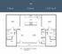 Modern B4 floor plan with 2 spacious bedrooms, 2 luxurious bathrooms, open-concept kitchen, and a generous living area, totaling 1,250 sq. ft.