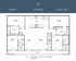 Modern C2 floor plan with 3 bedrooms and 3.5 bathrooms in a spacious 1,502 sq ft layout, featuring open living and dining areas, a large kitchen, and walk-in closets.