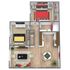 Charming 3D floor plan showcasing a vibrant 2-bedroom apartment with a cozy living room, elegant dining area, and modern kitchen.