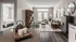 Modern open-plan apartment with cozy living room, stylish decor, and inviting bedroom view. Abundant natural light and elegant furnishings create a warm atmosphere.