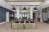 Contemporary co-working space featuring rustic wooden beams, stylish pendant lighting, and a spacious conference table with modern decor.
