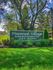 Welcoming entrance sign to Pinewood Village Apartments, surrounded by lush greenery and tall trees.