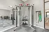 Modern fitness center with versatile gym equipment and sleek, contemporary styling.