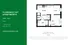 Modern floor plan of Florence Fay Apartments, Unit 1B-A, featuring a spacious 1-bedroom layout with a kitchen, living area, and laundry, covering 650 sq. ft. in Indianapolis.