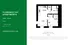 Chic floor plan of Florence Fay Apartments Unit 1B-M, showcasing a 1-bedroom layout with modern living room, efficient kitchen, and convenient laundry space in 621 sq. ft., located in Indianapolis.