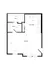 Modern studio floor plan featuring an open layout with a kitchen, spacious studio area, bathroom, and walk-in closet.