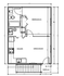 1 bed 1 bath floor plan at Old Row at Ansley's Way near UF Gainesville