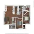 2 Bedroom Floor Plan | Apartments Near University of Alabama | Vie at University Downs