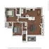 2 Bedroom Floor Plan | Housing at University of Alabama | Vie at University Downs