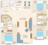 Elegant floor plan showcasing a master suite with walk-in closet, expansive grand room, and sleek kitchen with pantry.