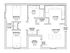 Modern floor plan featuring 2 spacious bedrooms, a cozy living room, and a functional kitchen. Includes balcony access and practical washer/dryer space for enhanced living.