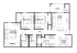 Modern floor plan showcasing a master bedroom with California king, two additional queen bedrooms, open living room, and a cozy patio.