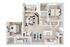 Sleek floor plan showcasing a 2-bedroom apartment with an open-concept living and dining area, modern kitchen, two stylish bathrooms, and a versatile sunroom or patio.