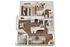 Modern 3D floor plan showcasing a spacious one-bedroom apartment with open-concept kitchen, cozy living area, and elegant dining space. Features include a stylish balcony, walk-in closet, and contemporary bathroom.