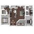 Contemporary 3D floor plan showcasing 2 bedrooms with en-suite bathrooms, open-concept kitchen, cozy living room, and private balcony.