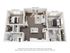 Inviting and spacious 3D floor plan showcasing two cozy bedrooms, an elegant open-concept living area, and a modern kitchen with an island. Ideal layout for stylish living.
