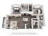 Modern 3D floor plan showcasing an elegant open-concept living space, two cozy bedrooms, a gourmet kitchen with an island, and a sleek bathroom. Ideal for stylish urban living.