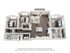 Modern 3-bedroom apartment floor plan with open living area, stylish kitchen, and contemporary design.