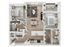 Modern 2D floor plan featuring two spacious bedrooms, open-concept living and dining area, sleek kitchen, and a cozy balcony for relaxation.