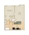 Charming floor plan highlighting a master bedroom with a walk-in closet, a cozy living room, and a well-organized kitchen layout.