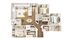 Elegant 3D floor plan featuring three bedrooms, a modern open-concept kitchen, cozy living area, and sleek dining space. Includes two bathrooms and a private balcony, designed for comfort and style.