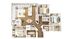 Bright and modern 3D floor plan featuring 3 bedrooms, an open-concept living and dining area, spacious kitchen, and two stylish bathrooms.