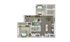 Elegant floor plan featuring two cozy bedrooms, a modern open-plan living and dining area, and a fully-equipped kitchen.