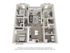 Charming 3D floor plan showcasing 3 bedrooms, a modern open-plan living area, and sleek kitchen design.
