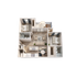 Chic 3D apartment floor plan showcasing two cozy bedrooms, an inviting open living area with stylish decor, a modern kitchen, and a charming balcony for outdoor relaxation.
