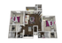 Modern 3D floor plan featuring 2 cozy bedrooms, a stylish open living area, and a functional kitchen with contemporary design.