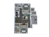 Modern 3D floor plan highlighting two spacious bedrooms, a cozy living area, elegant open kitchen, and a stylish balcony.
