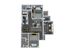 Inviting 3D floor plan showcasing 2 spacious bedrooms, modern kitchen, cozy living area, and a bright office space with large windows.