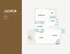 Jasper floor plan showcasing a chic 1-bedroom, open kitchen-living area, and modern dining space in 614 sq ft.