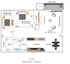 Modern floor plan of the Cody apartment featuring 2 bedrooms, 2 bathrooms, a spacious living area, and a sleek kitchen with pantry, offering 966 sq ft of elegant living space and a charming balcony.