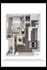 3D rendering of The Ashe one-bedroom, one-bathroom apartment floor plan with living room, dining area, kitchen, closet, and outdoor balcony.