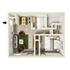 Acadia Park Apts - One Bedroom Layout
