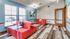 Community study area with large, comfortable seats and movable laptop trays.