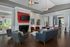 Resident lounge with couches tv and pool table