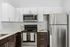 Kitchen with stainless steel appliances