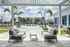 Pool patio with couches