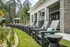 Row of lounge chairs outside